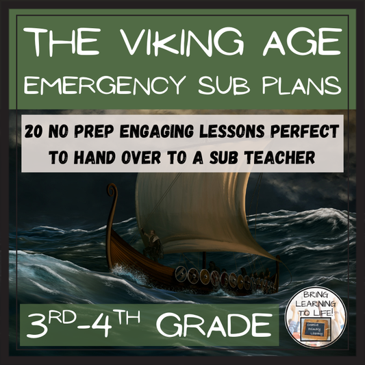 Emergency Sub Plans | Viking Age Bundle | 3rd Grade & 4th Grade