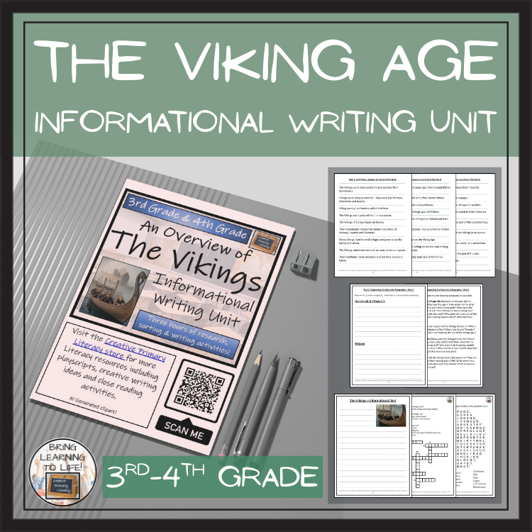 The Vikings Informational Writing Unit | 3rd Grade & 4th Grade