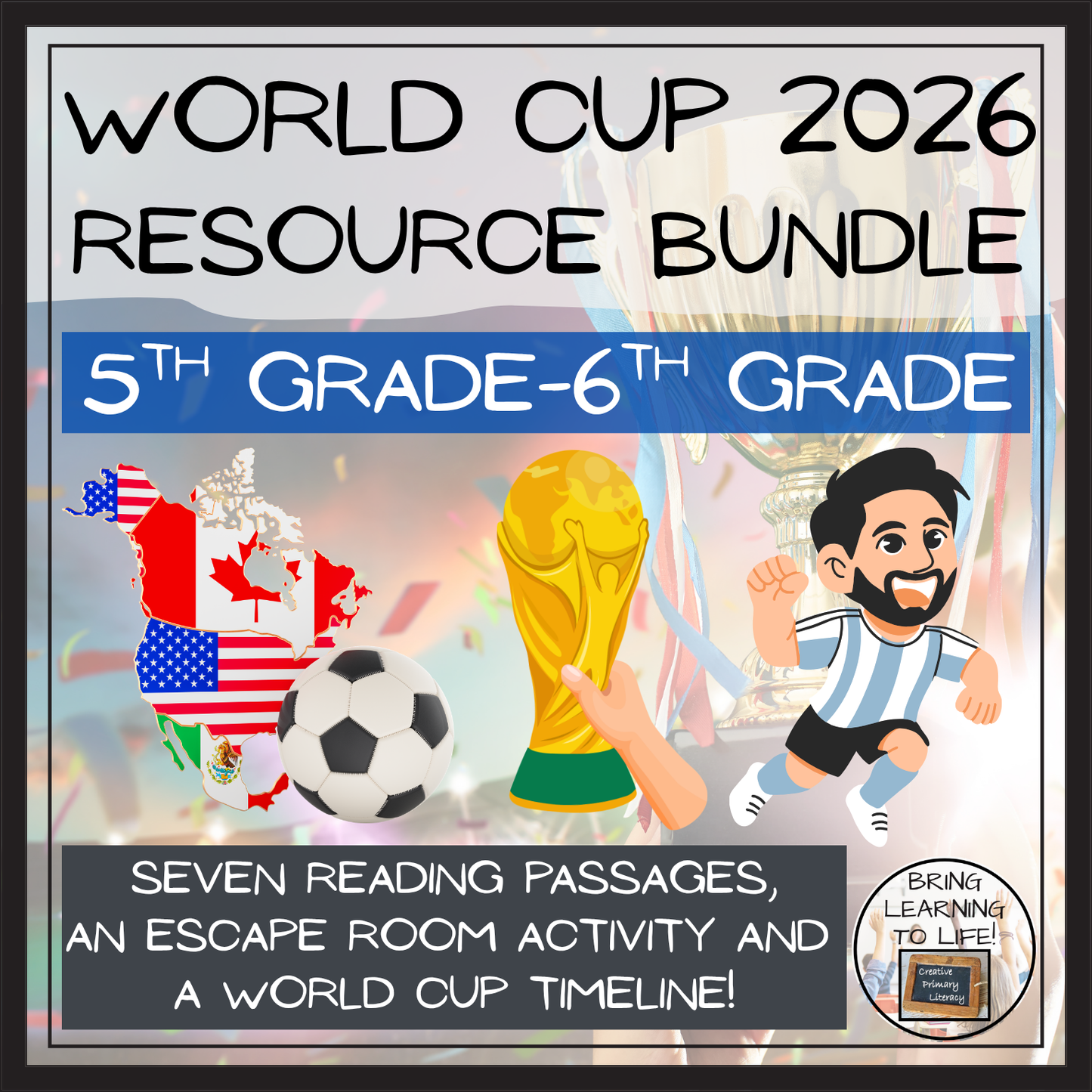 World Cup 2026 Reading, Escape Room & Timeline Bundle | 5th–6th Grade