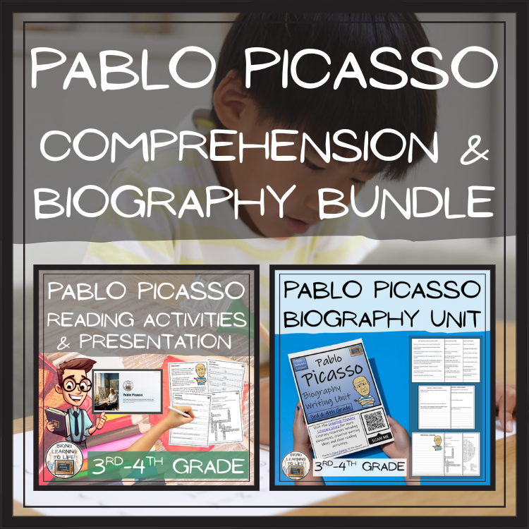 Pablo Picasso Close Reading & Biography Bundle | 3rd Grade & 4th Grade