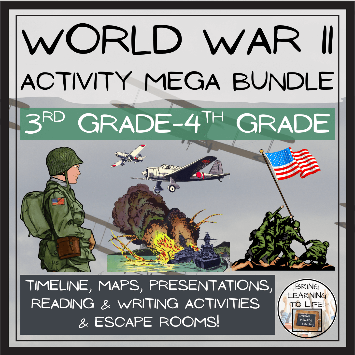 World War II Mega Bundle of Activities | 3rd Grade & 4th Grade