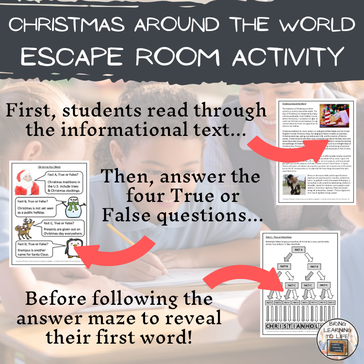 Christmas Around the World Escape Room | Social Studies & History Activity