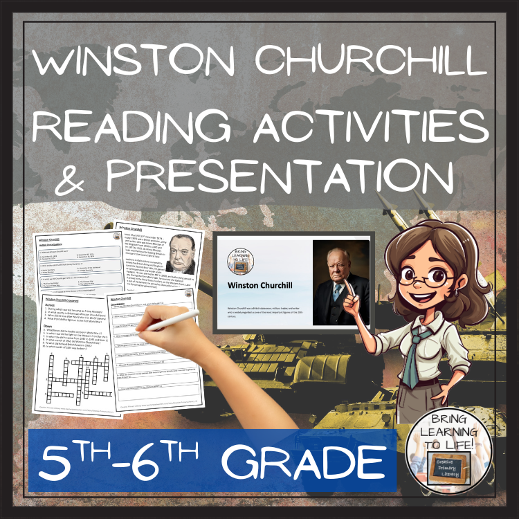 Winston Churchill Close Reading Comprehension Activities | 5th Grade & 6th Grade