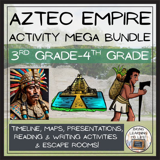 Aztec Empire Mega Bundle of Activities | 3rd Grade & 4th Grade