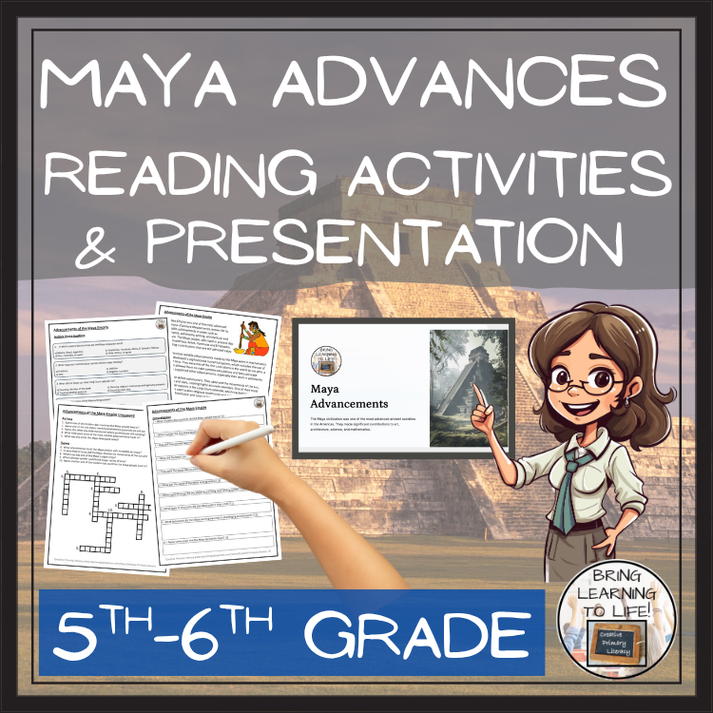 Maya Empire Advancements Reading Comprehension Activities | 5th & 6th ...