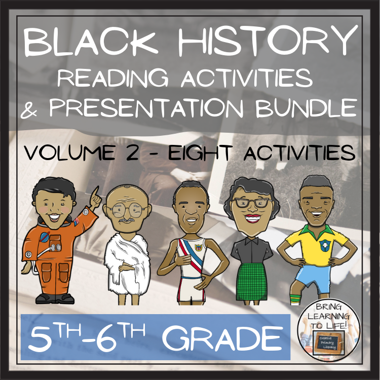 Black History Volume 2 Close Reading Comprehension Bundle | 5th-6th Grade