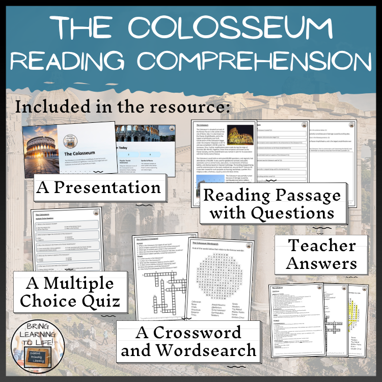 The Colosseum Close Reading Comprehension Activities | 5th Grade & 6th Grade