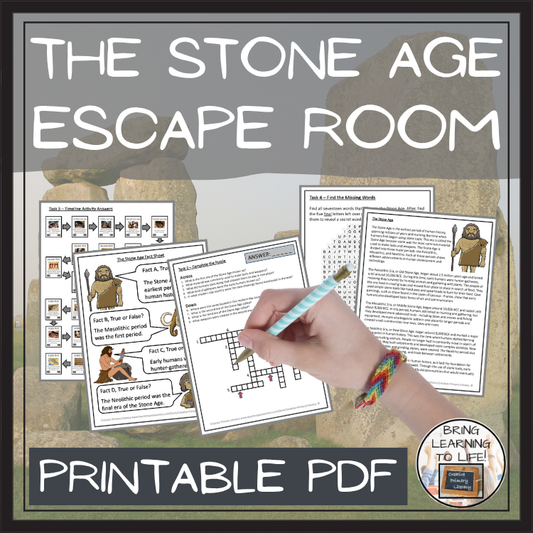 Stone Age Escape Room | Social Studies & Ancient History Activity