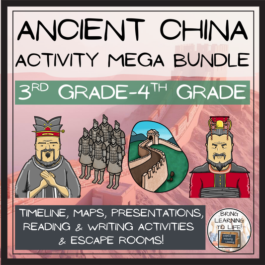 Ancient China Mega Bundle of Activities | 3rd Grade & 4th Grade
