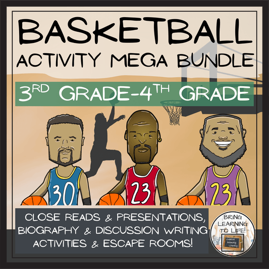 Basketball Stars Mega Bundle of Activities | 3rd-4th Grade