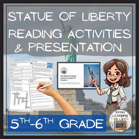 Statue of Liberty Close Reading Comprehension Activities | 5th Grade & 6th Grade