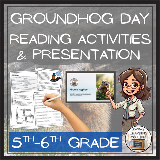 Groundhog Day Close Reading Comprehension Activity | 5th Grade & 6th Grade