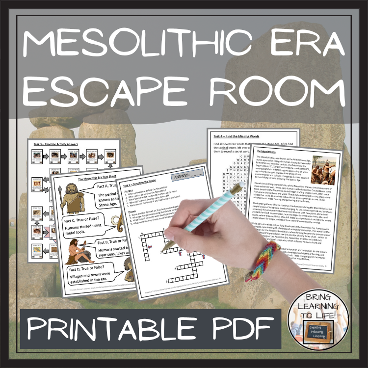 Mesolithic Era Escape Room | Social Studies & Ancient History Activity