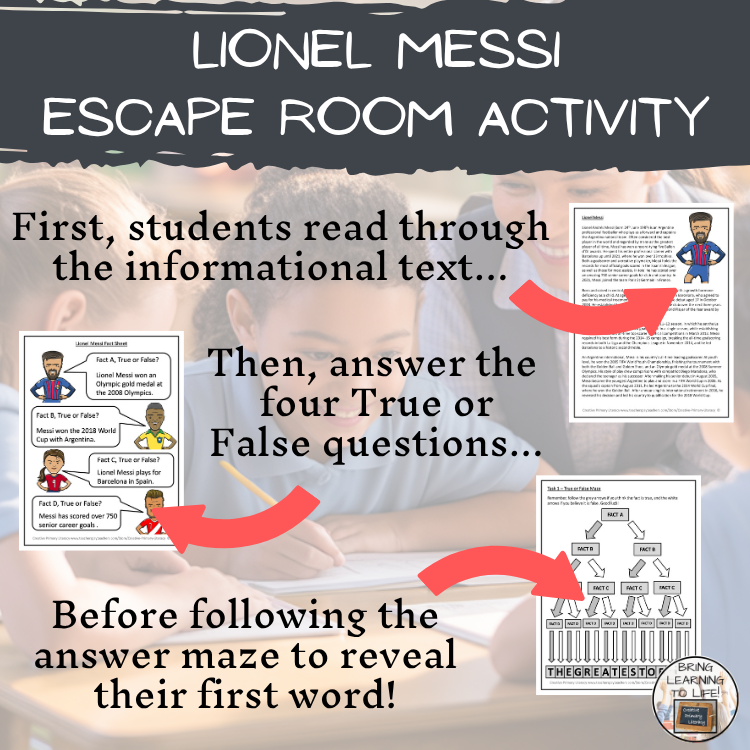 Lionel Messi Escape Room | Social Studies & World Cup Activity