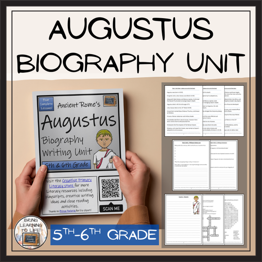 Augustus Biography Project & Writing Unit | 5th Grade & 6th Grade