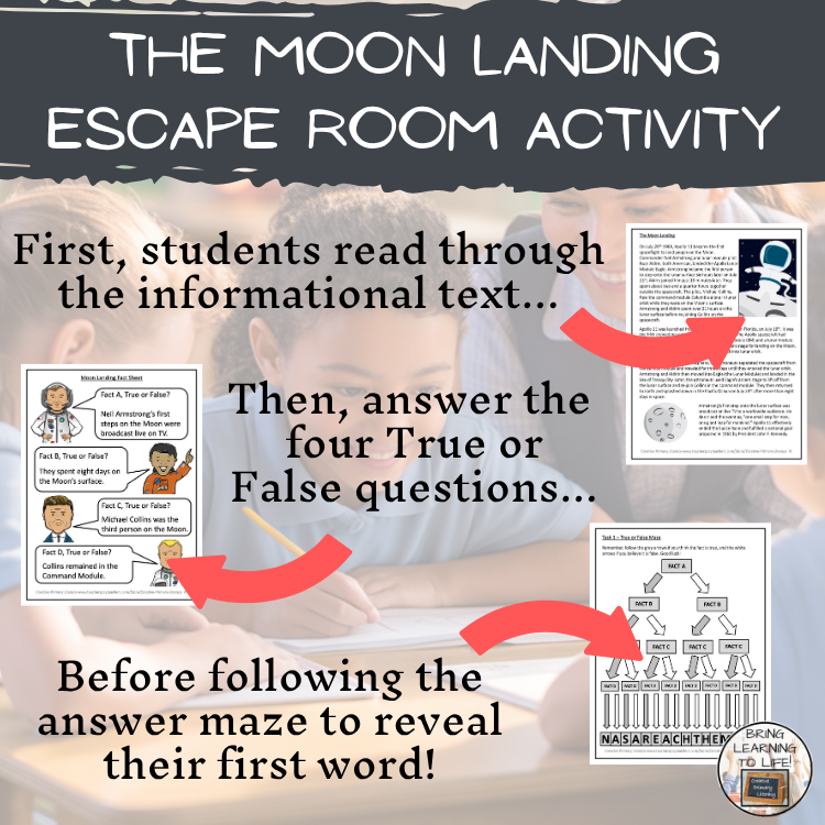 Apollo 11 Moon Landing Escape Room | Social Studies & History Activity