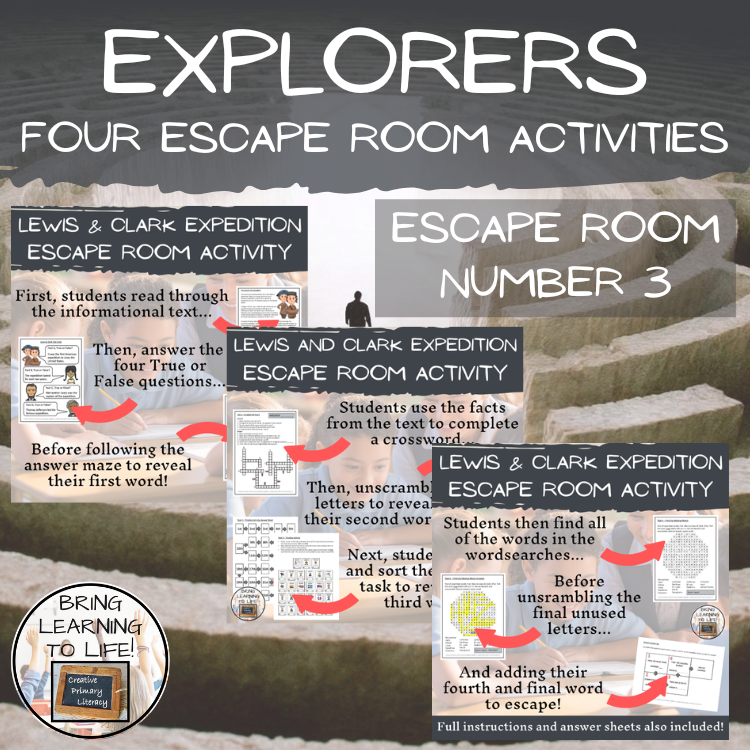 Explorers Volume II Escape Room Activity Bundle | 5th & 6th Grade