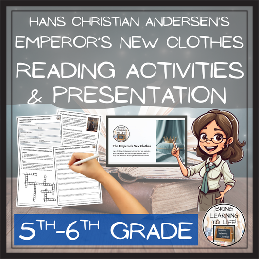 The Emperor's New Clothes Reading Comprehension Hans Christian Andersen | 5th-6th Grade