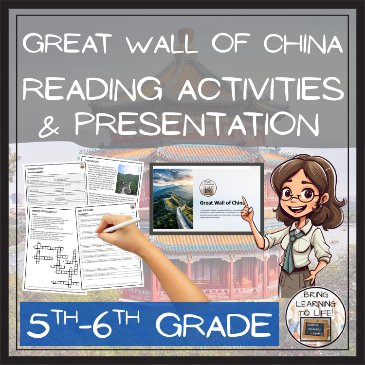Great Wall of China Close Reading Comprehension Activities | 5th Grade & 6th Grade