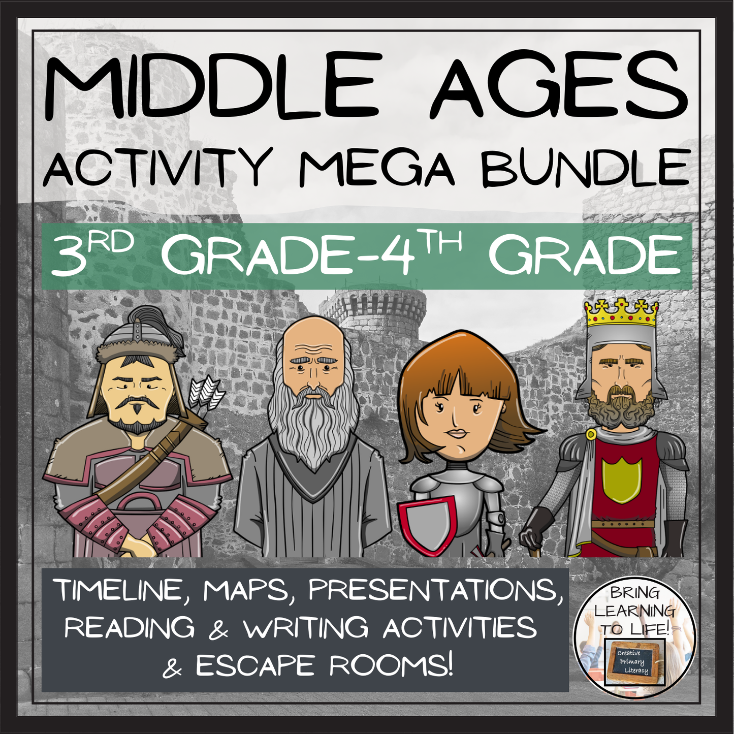 Middle Ages Mega Bundle of Activities | 3rd Grade & 4th Grade