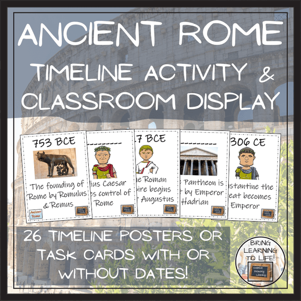 Primary Rome Things Ancient Rome Timeline Activity & Classroom Display – Creative Primary ...