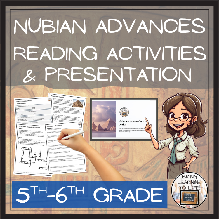 Ancient Nubia Advancements Reading Comprehension Activities | 5th & 6th Grade