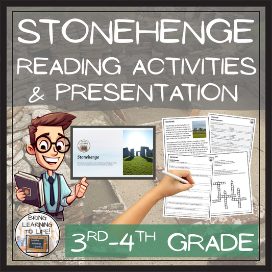 Stonehenge Close Reading Comprehension Activities | 3rd Grade & 4th Grade