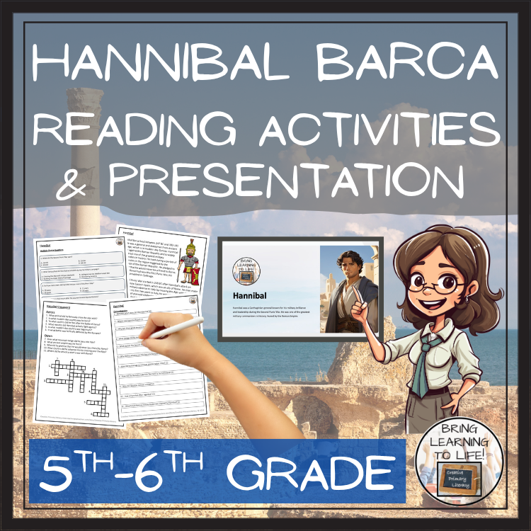 Hannibal Close Reading Comprehension Activities | 5th Grade & 6th Grade