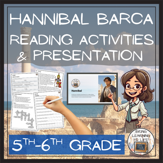 Hannibal Close Reading Comprehension Activities | 5th Grade & 6th Grade