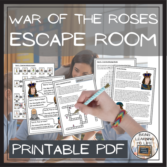 War of the Roses Escape Room | Social Studies & Middle Ages History Activity
