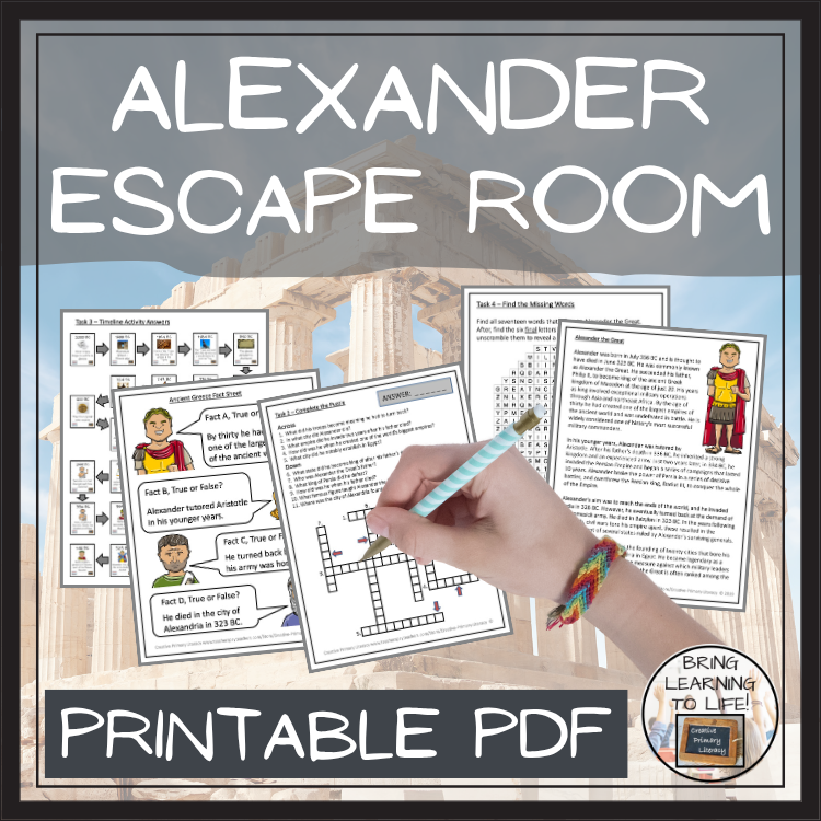 Alexander the Great Escape Room | Social Studies & Ancient History Activity