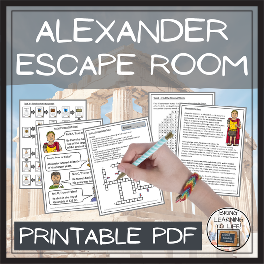 Alexander the Great Escape Room | Social Studies & Ancient History Activity