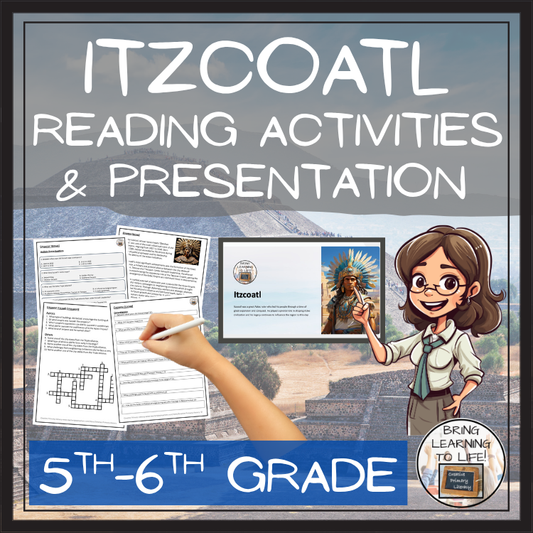 Aztec Emperor Itzcoatl Close Reading Comprehension Activity | 5th & 6th Grade