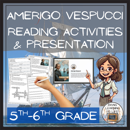 Amerigo Vespucci Close Reading Comprehension Activities | 5th Grade & 6th Grade