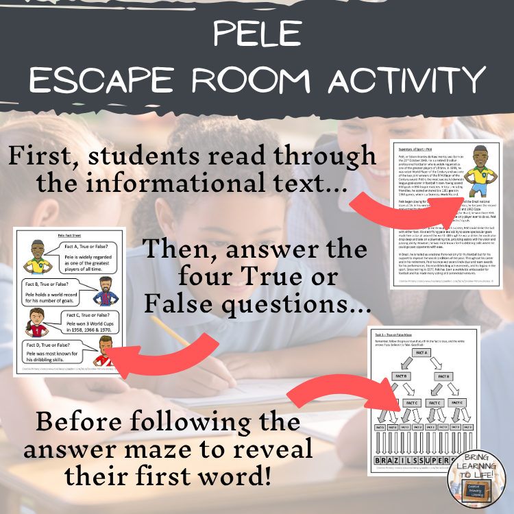 Pelé Escape Room | Social Studies & World Cup Activity