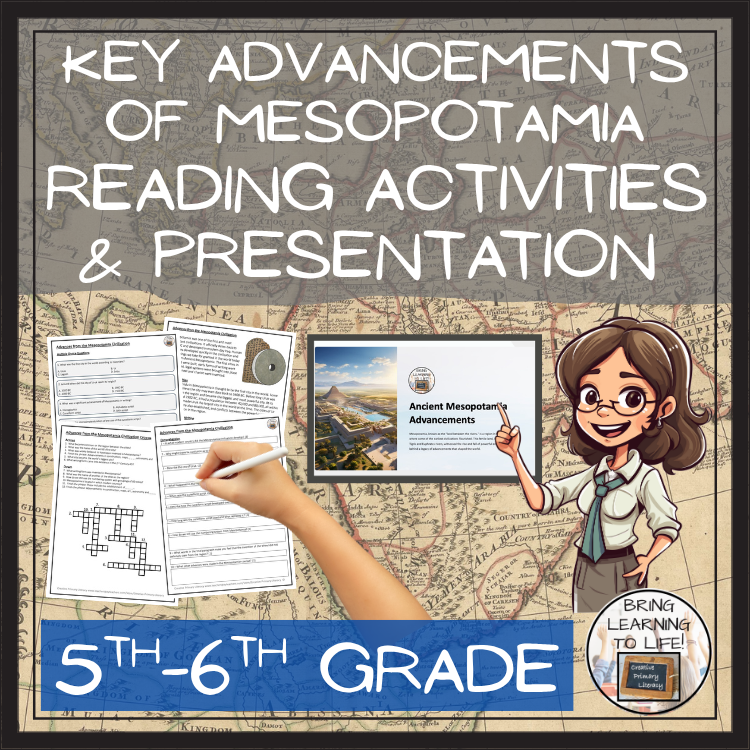 Advancements from Mesopotamia Close Reading Comprehension | 5th & 6th Grade