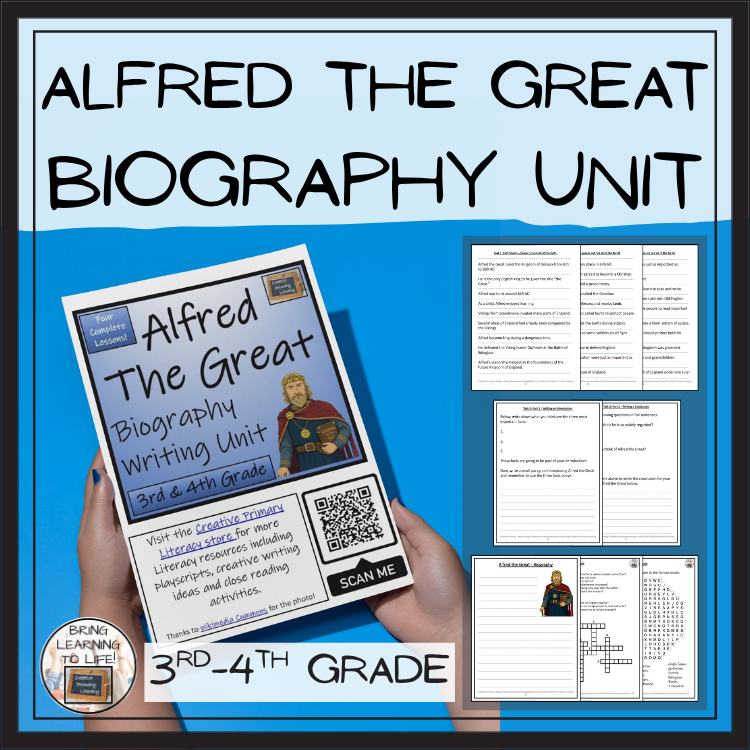 Alfred the Great Biography Project & Writing Unit | 3rd Grade & 4th Grade