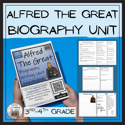 Alfred the Great Biography Project & Writing Unit | 3rd Grade & 4th Grade