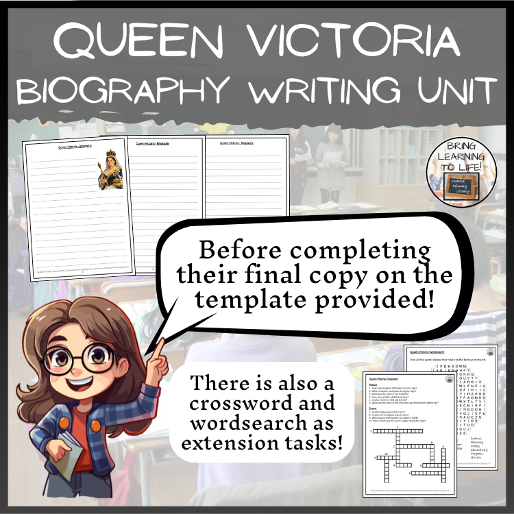 Queen Victoria Biography Project & Writing Unit | 5th Grade & 6th Grade