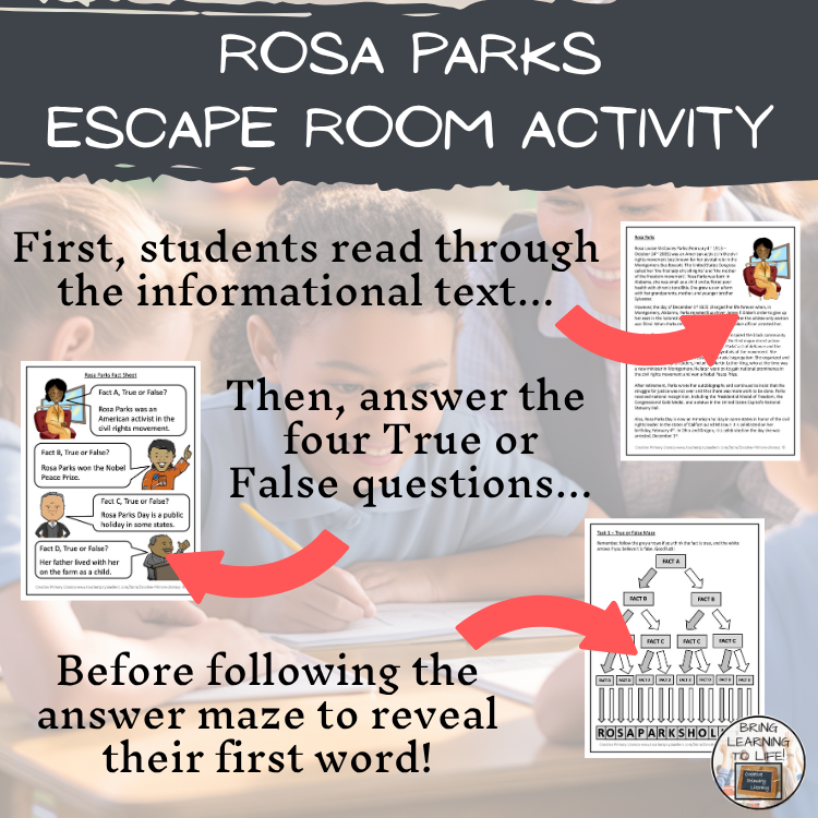 Rosa Parks Escape Room | Social Studies & History Activity
