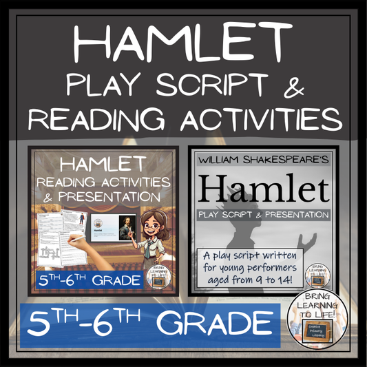 Hamlet | Play Script & Close Reading Bundle | 5th Grade & 6th Grade