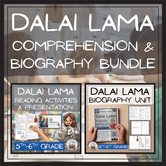 Dalai Lama Close Reading & Biography Bundle | 5th Grade & 6th Grade