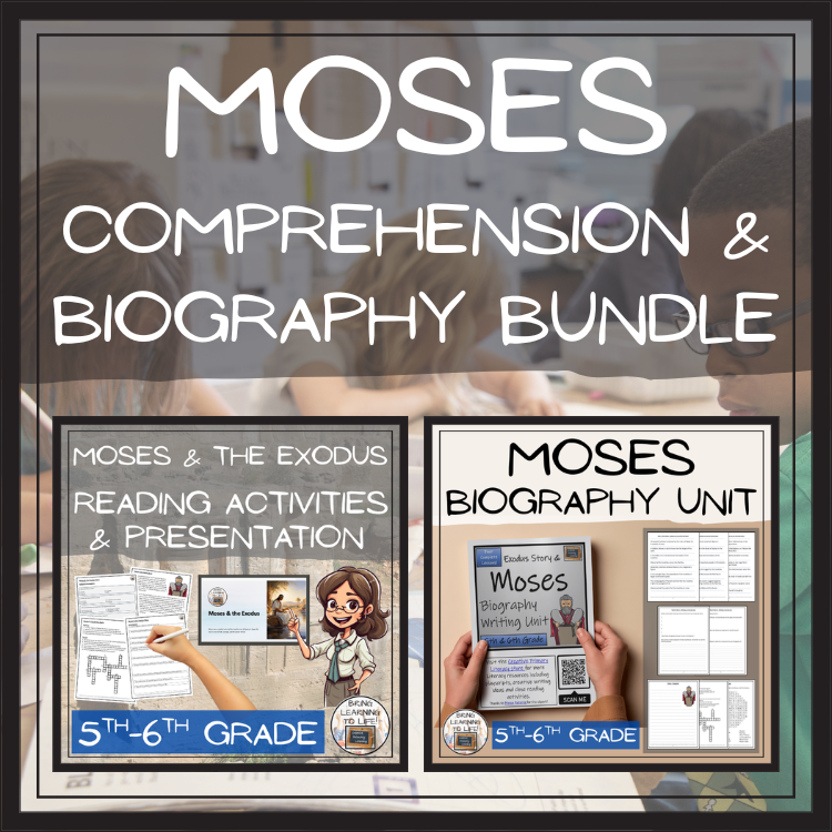 Moses Close Reading & Biography Writing Bundle | 5th Grade & 6th Grade