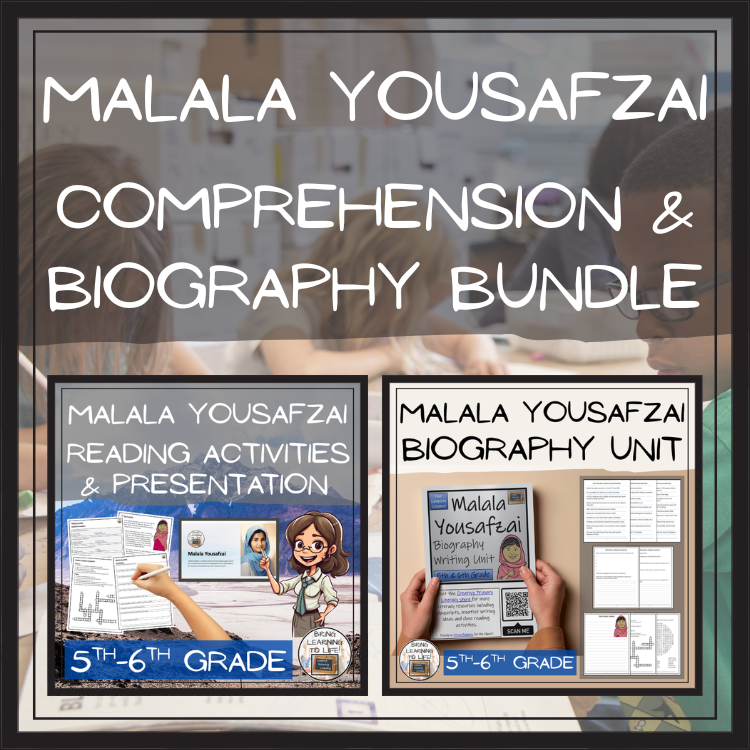 Malala Yousafzai Close Reading & Biography Bundle | 5th Grade & 6th Grade