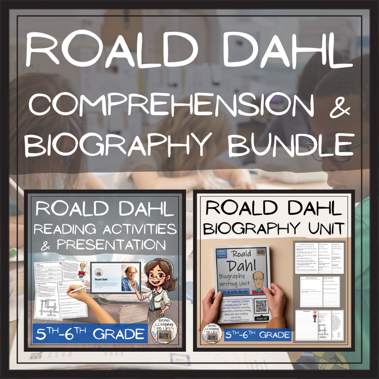 Roald Dahl Close Reading & Biography Bundle | 5th Grade & 6th Grade