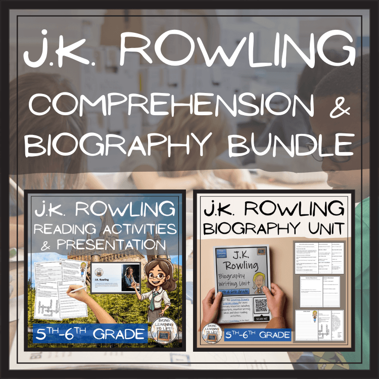 J.K. Rowling Close Reading & Biography Bundle | 5th Grade & 6th Grade