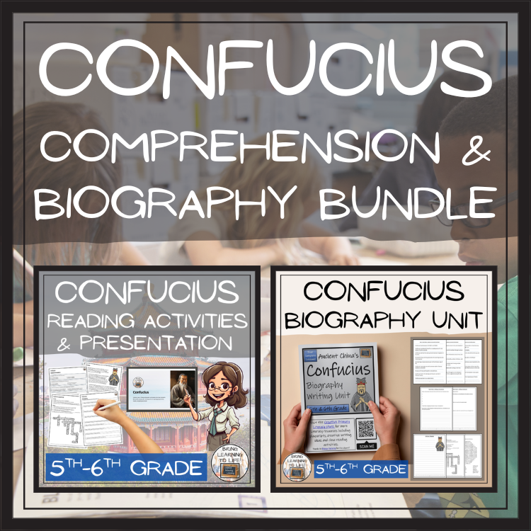 Confucius Close Reading & Biography Bundle | 5th Grade & 6th Grade