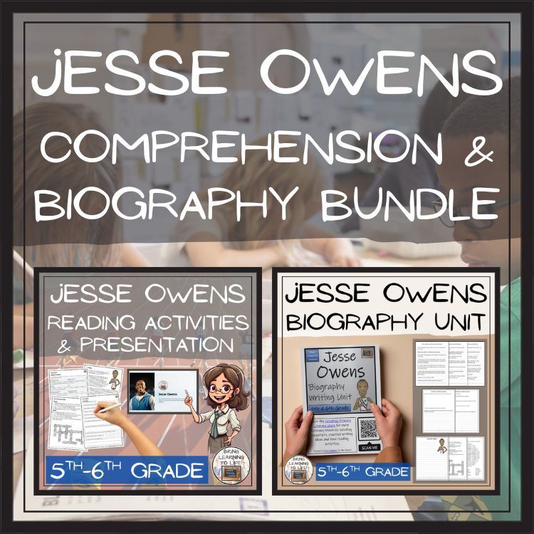 Jesse Owens Close Reading & Biography Bundle | 5th Grade & 6th Grade