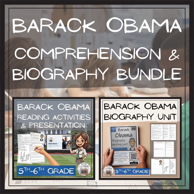 Barack Obama Close Reading & Biography Bundle | 5th Grade & 6th Grade