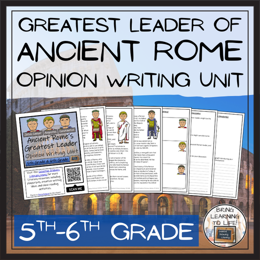 Ancient Rome's Greatest Leader Opinion Writing Unit | 5th Grade & 6th Grade
